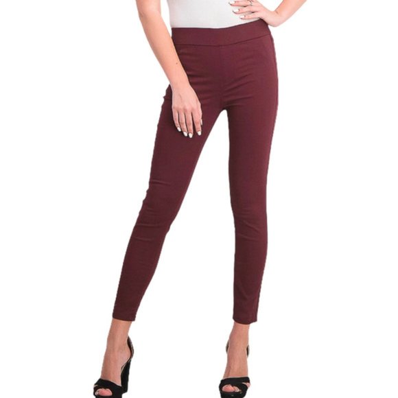 Liverpool Pants - #7 Maroon Ponte Pull On Pants Liverpool Size 10